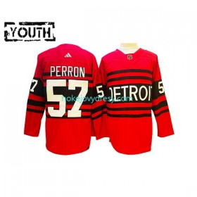 Dětské Hokejový Dres Detroit Red Wings David Perron 57 Adidas 2022-2023 Reverse Retro Červené Authentic